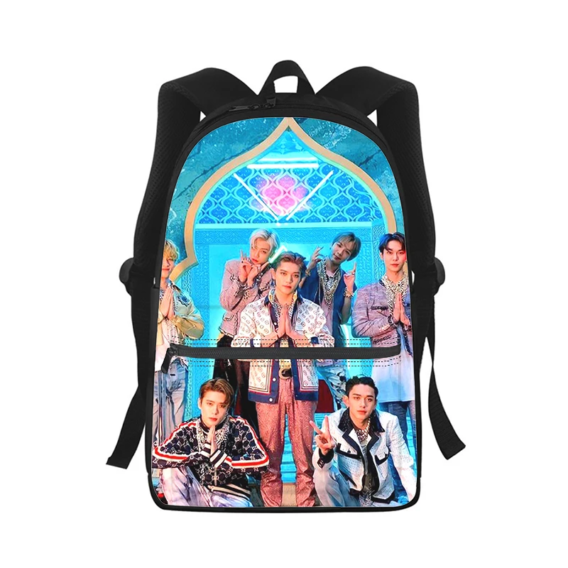 NCT Men Women Backpack 3D Print Fashion Student School Bag Laptop Backpack Kids Travel Shoulder Bag