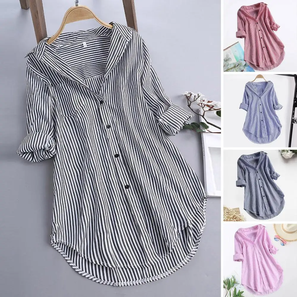 

Stylish Women Casual Shirt M to 4XL Women Shirt Long-sleeves Loose Style Female Top Blouse Streetwear