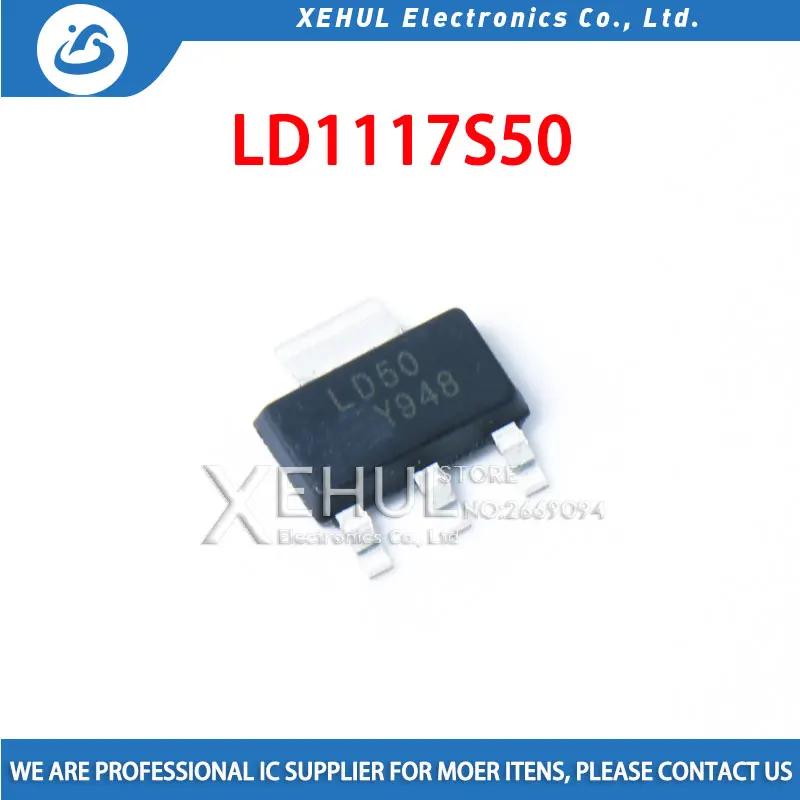 LD1117S50CTR SOT-223 LD50 IC REG линейный 5V 800MA SOT223 LD1117S50C LD1117S50 CTR LD1117S 50CTR LD1117 S50CTR LD 1117 S