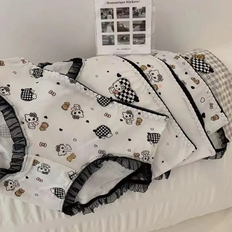 

Sanrio Hello Kitty Anime Panties Cotton Women Underwear Kawaii Seamless Comfortable Breathable Seamless High Waist Low-Rise Girl