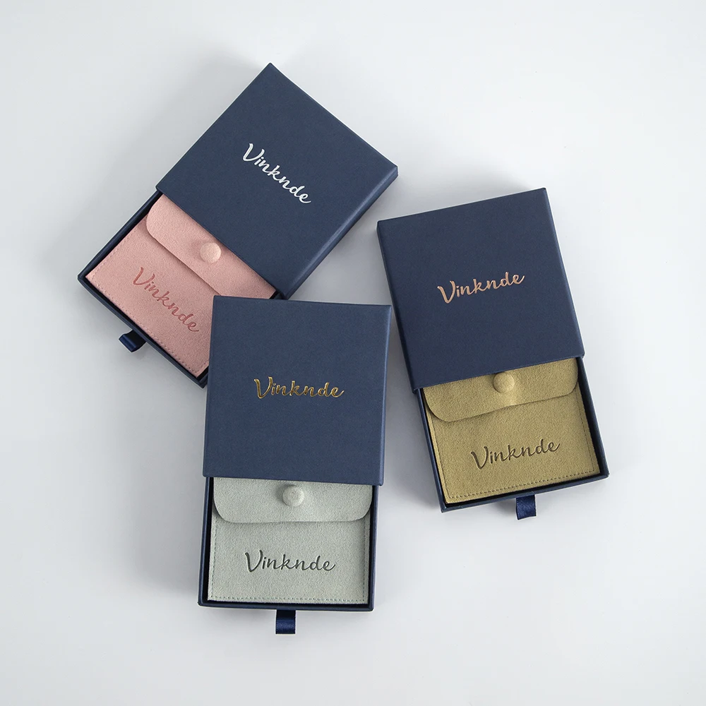 Personalized Jewelry Packaging Boxes Pouch Custom Logo DIY Travel Bracelet Necklace Organizer Box Bag Best Gift for Girl Women