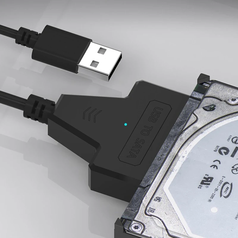 Кабель-адаптер SATA-USB2.0 до 6 Гбит/с 7+15/22 контактов для поддержки 2 5-дюймового