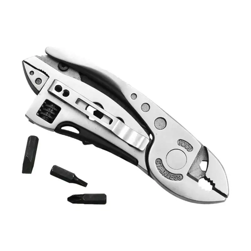 

Multi-function Pliers Stainless Steel Wrench Jaw Spanner Screwdriver Tool Survival Multi Tools Wrench Jaw Spanner Repair Outdoor