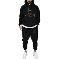 2022 hazzys brand print new suit menswomens sweatshirts 16 warm colors 2 pieces detachable jacket hooded sweater sweater cl