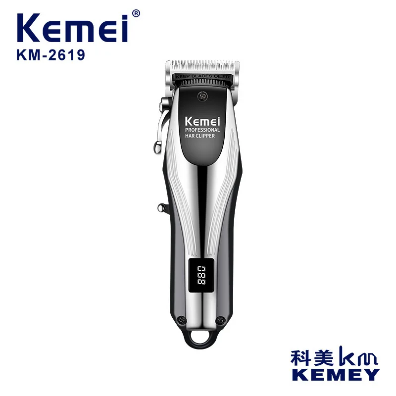 

kemei hair trimmer KM-2619 USB rechargeable hair clipper barber haircut machine oilhead clipper engraving hair carving whitening