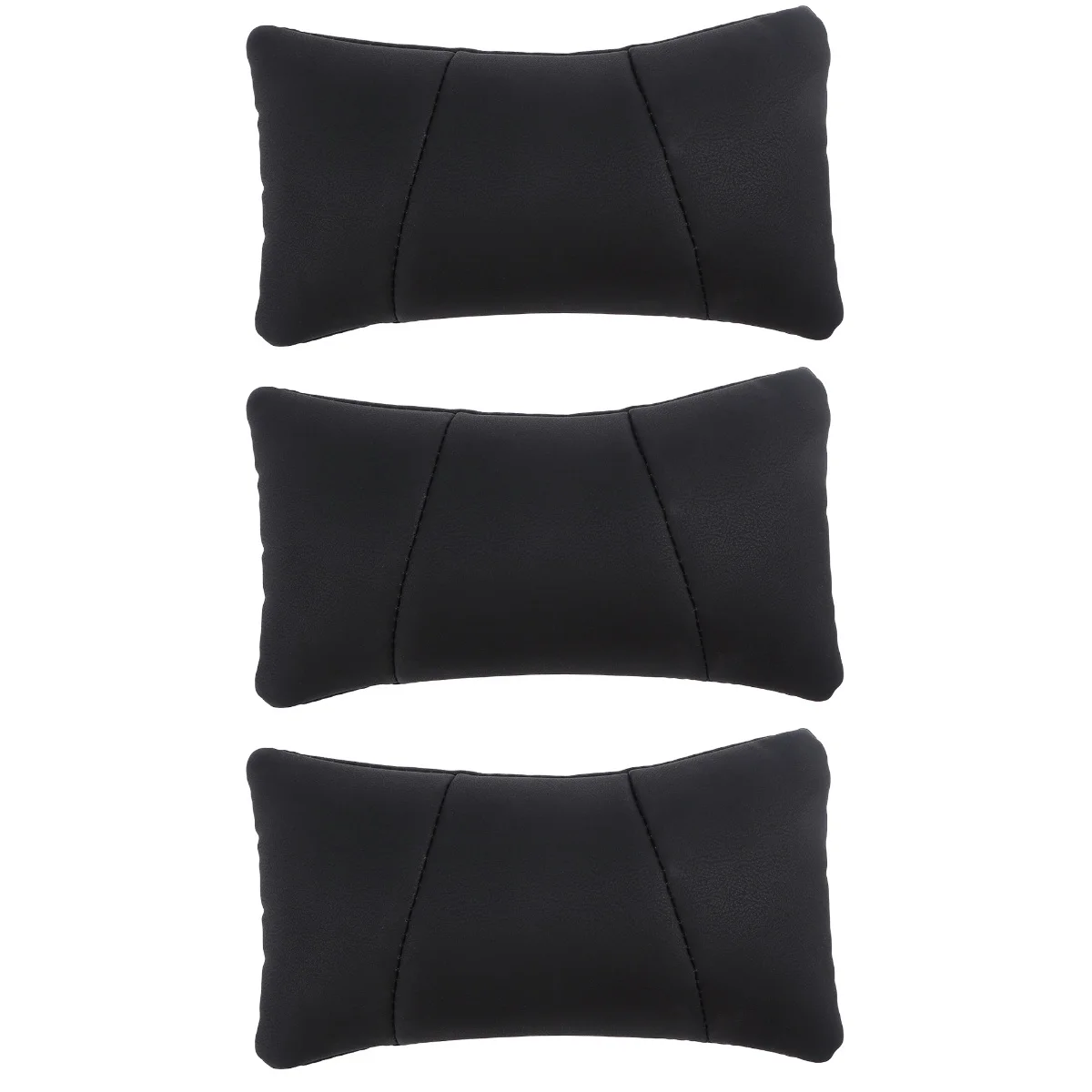 

3 pcs Car Headrest Pillow Memory Cotton Neck Pillow Tasteless Fading Breathable Sweatproof Car Waist Leather Sleeping Lumbar