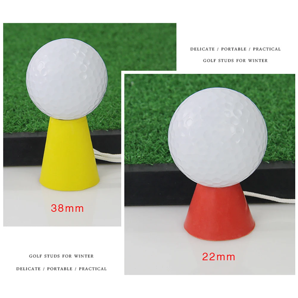 

4pcs Ball Tee Portable Durable Golf Rubber Tees Lightweight Wear Resistant Outdoor Sports Accessories Stable for Golfer Practice