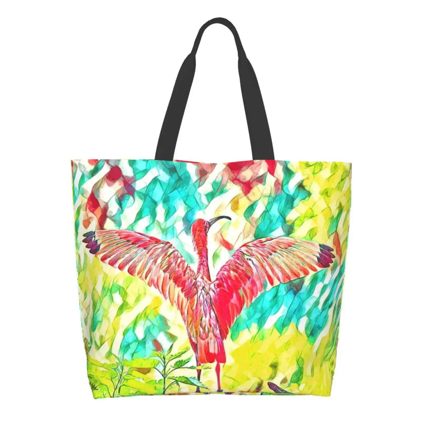 

Повседневная женская сумка Believer, многоразовая вместительная сумка-тоут с изображением животных, природных цветов, ярких стен, для обитания ...