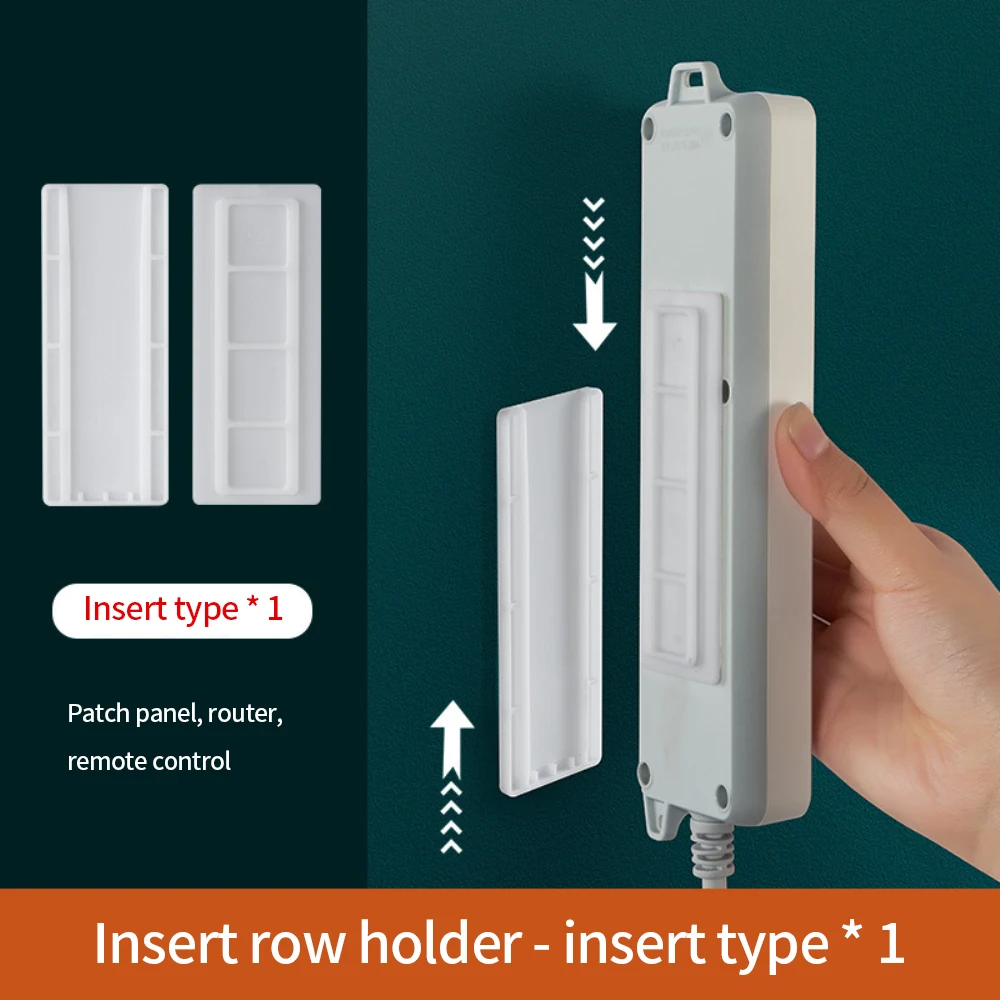 

Wall Traceless Cable Wire Organizer Wall-mounted Strip Holder Fixator Self-adhesive Punch Free Row Hook Organizer Holder