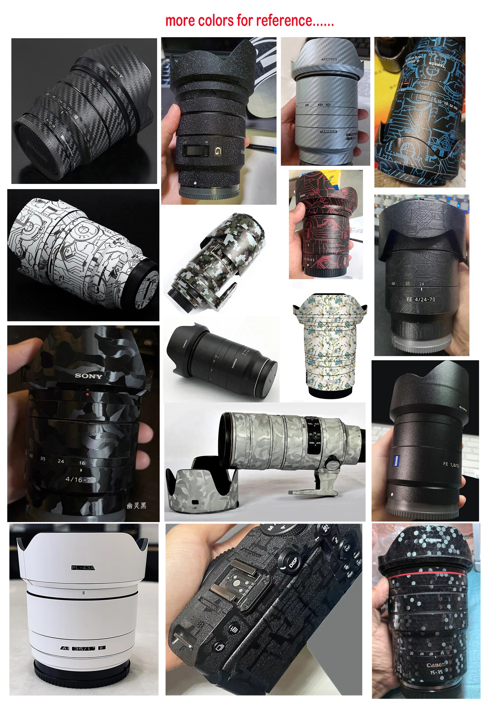 Фото Индивидуальная наклейка-скин для объектива Sony FE400-800, защитная пленка-стикер SEL400800G для Sony FE 400-800mm F6.3-8 G OSS №2
