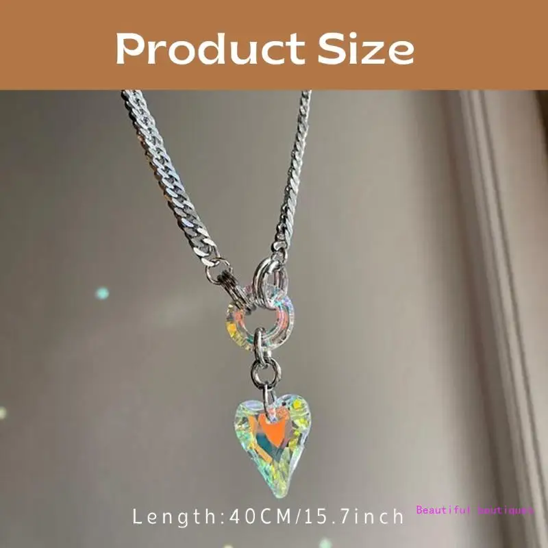 Красочное колье-чокер в форме сердца регулируемая длина шейная цепочка стильные