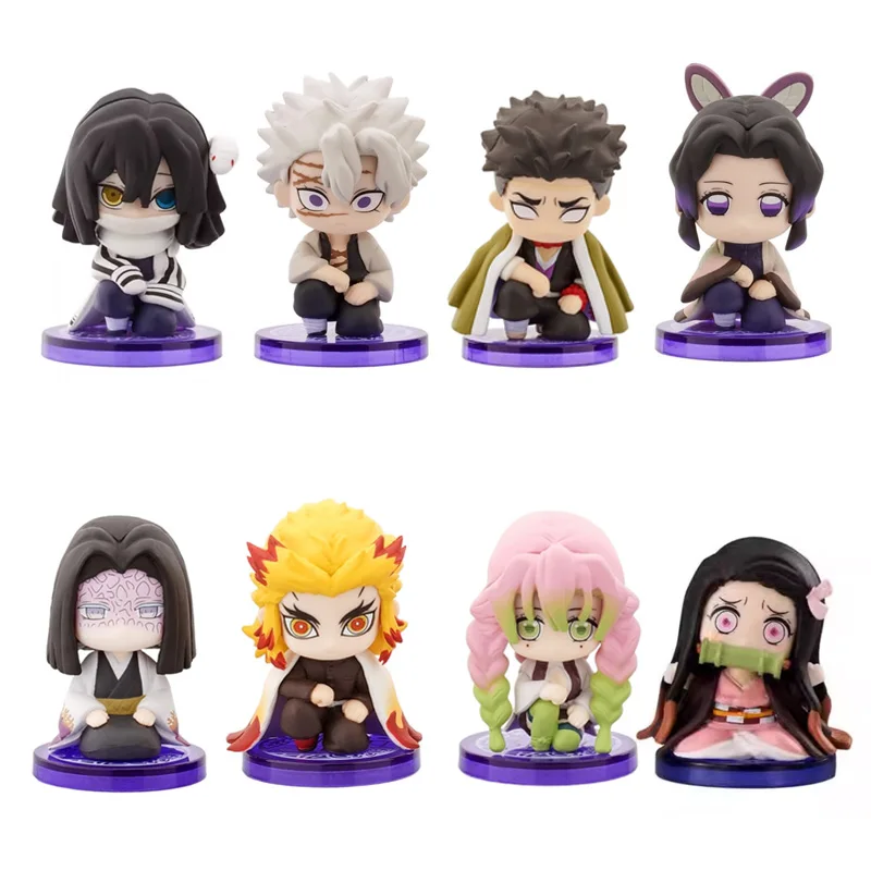 

Bandai Gashapon Demon Slayer Shinazugawa Sanemi Kamado Tanjirou Kochou Shinobu Kamado Nezuko Uzui Tengen Action Figure Toys