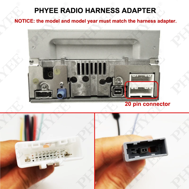 Жгут проводов для автомобиля 20-контактный кабель с антенной 3-контактный разъем