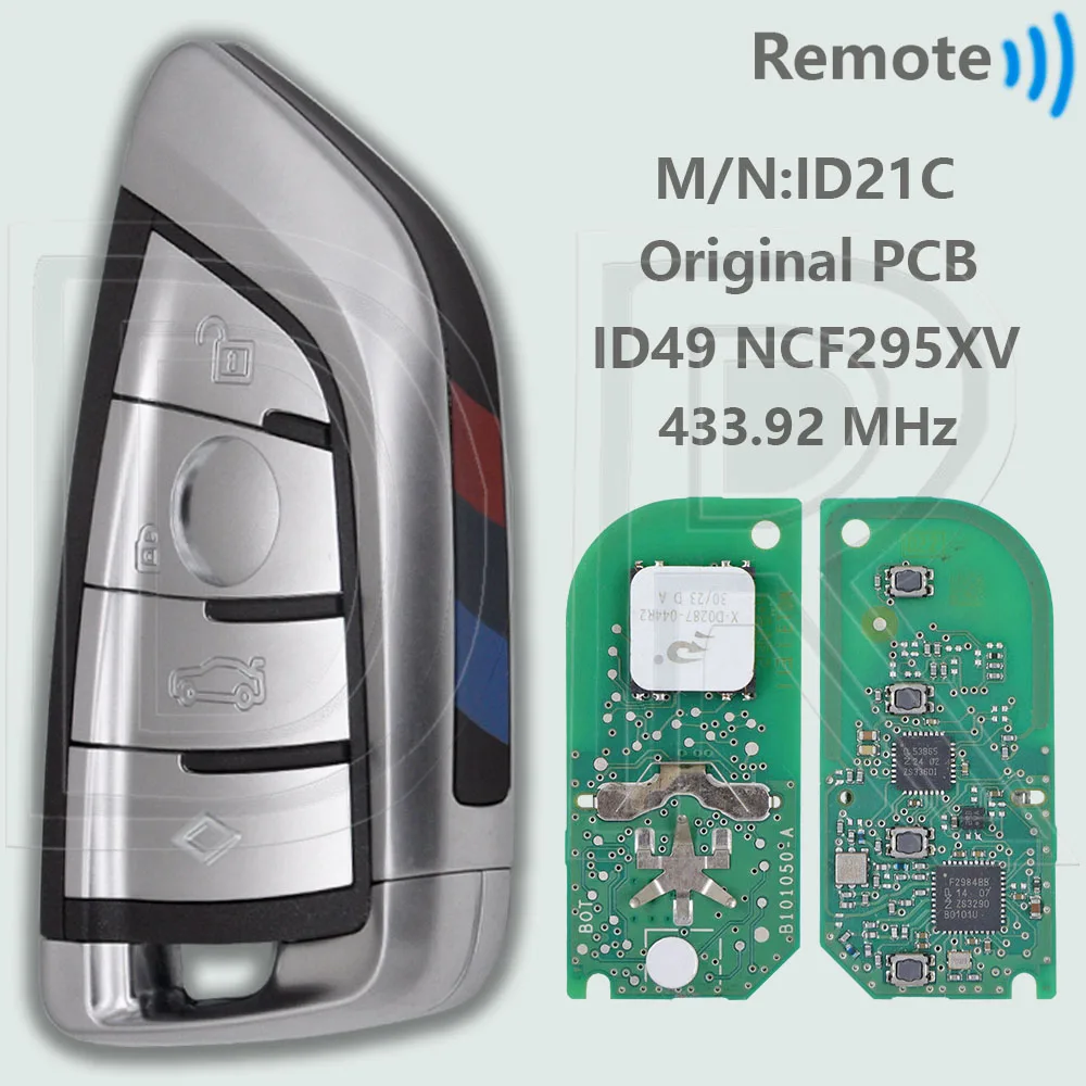 DR ID2C ID21C Корейская версия ID49 NCF295XV 433,92 МГц оригинальный бесконтактный автомобильный дистанционный ключ для печатной платы для BMW G30 520D 2017 шасси серии G