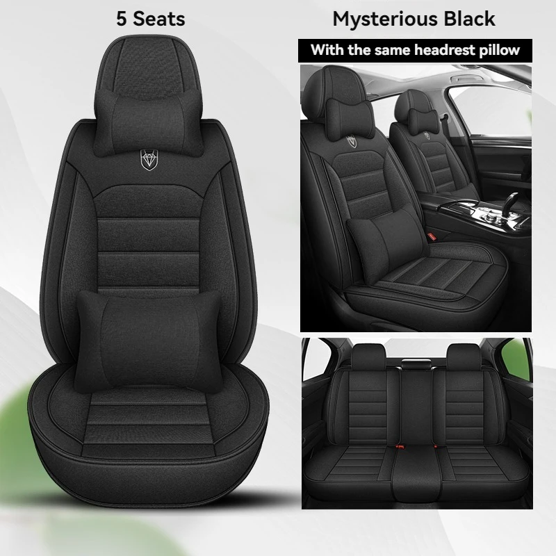 Универсальный Полный комплект 5-местных льняных дышащих чехлов на автомобильные