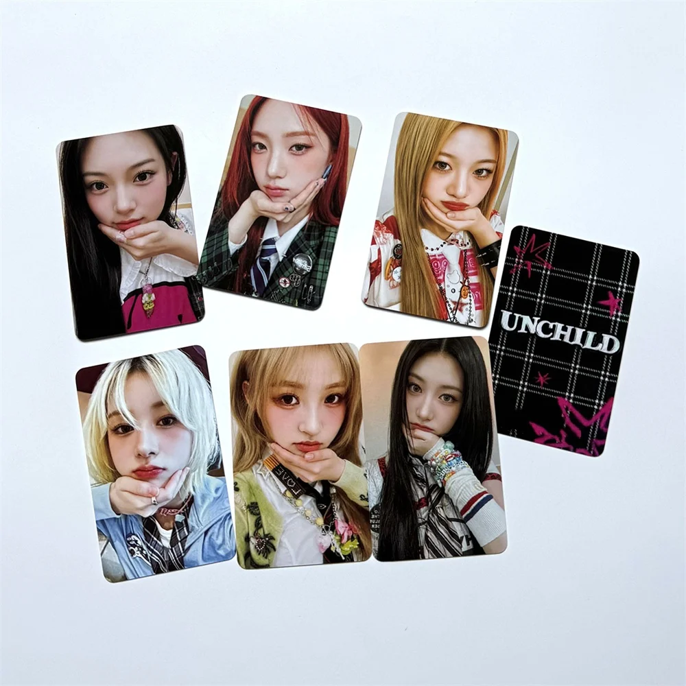 Фото Набор из 6 фотокарточек UNCHILD We Are UNCHILD HD для косплея, двусторонние глянцевые LOMO-карточки YEEUN HEEKIE TINA AKO EVON HAEUN, подарок для фанатов №4