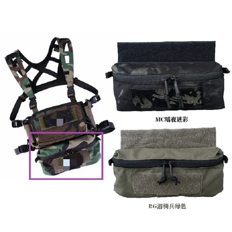 Outdoor Sports Tactical Vest Chest Hanging Lower Hanging Bag MK4 / D3 / FCPC Belly Pocket Original MC Camouflage
