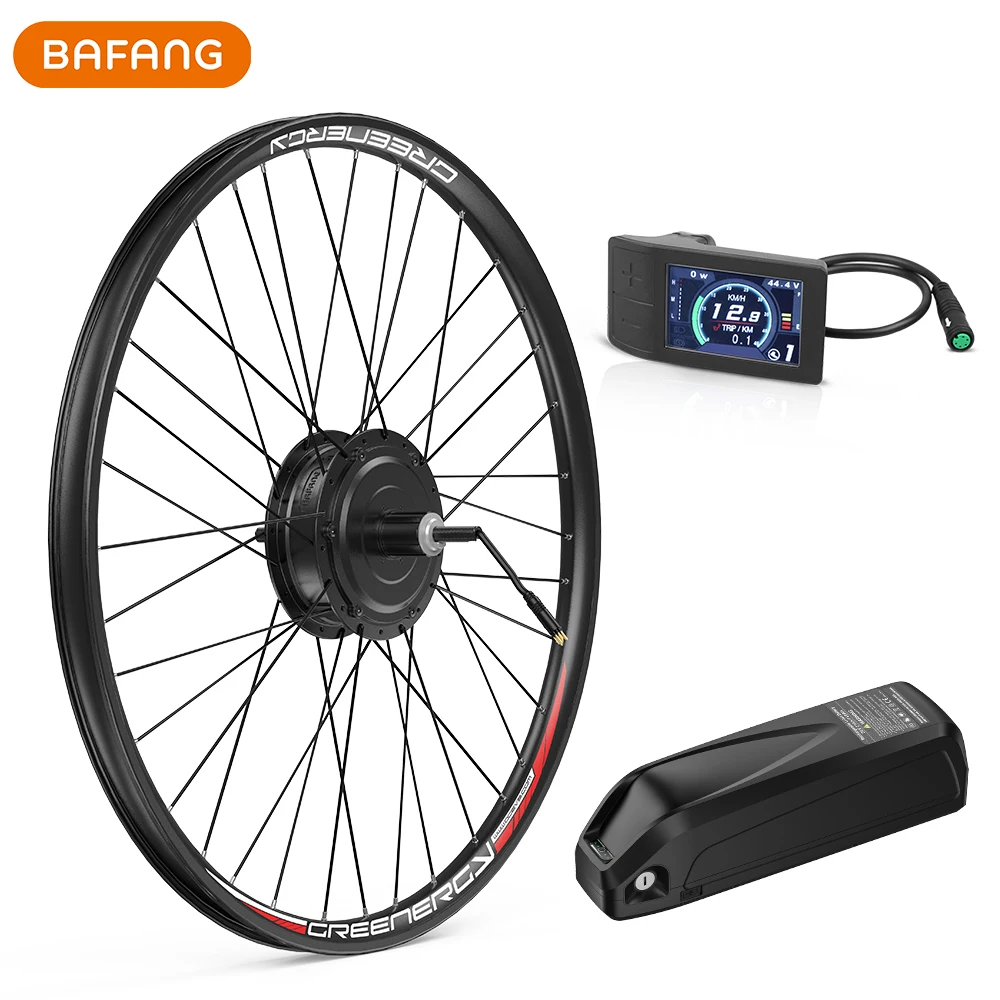 

Bafang 48V 500W Electric Bike Brushless Freewheel Hub Motor Rear Wheel Bicycle Conversion Kit and 20Ah Ebike Battery Import Cell