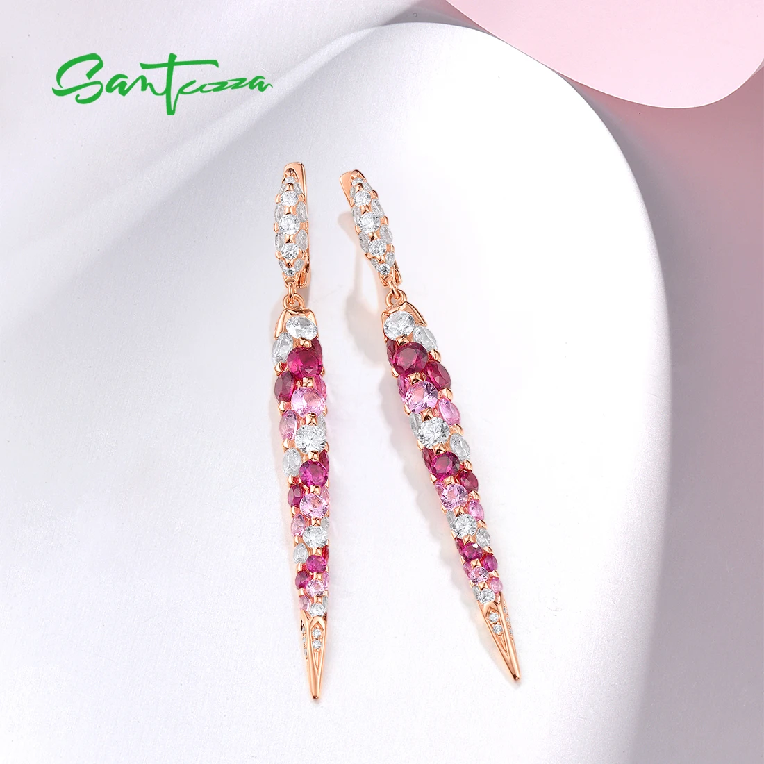 SANTUZZA настоящие висячие серьги из стерлингового серебра 925 пробы для женщин