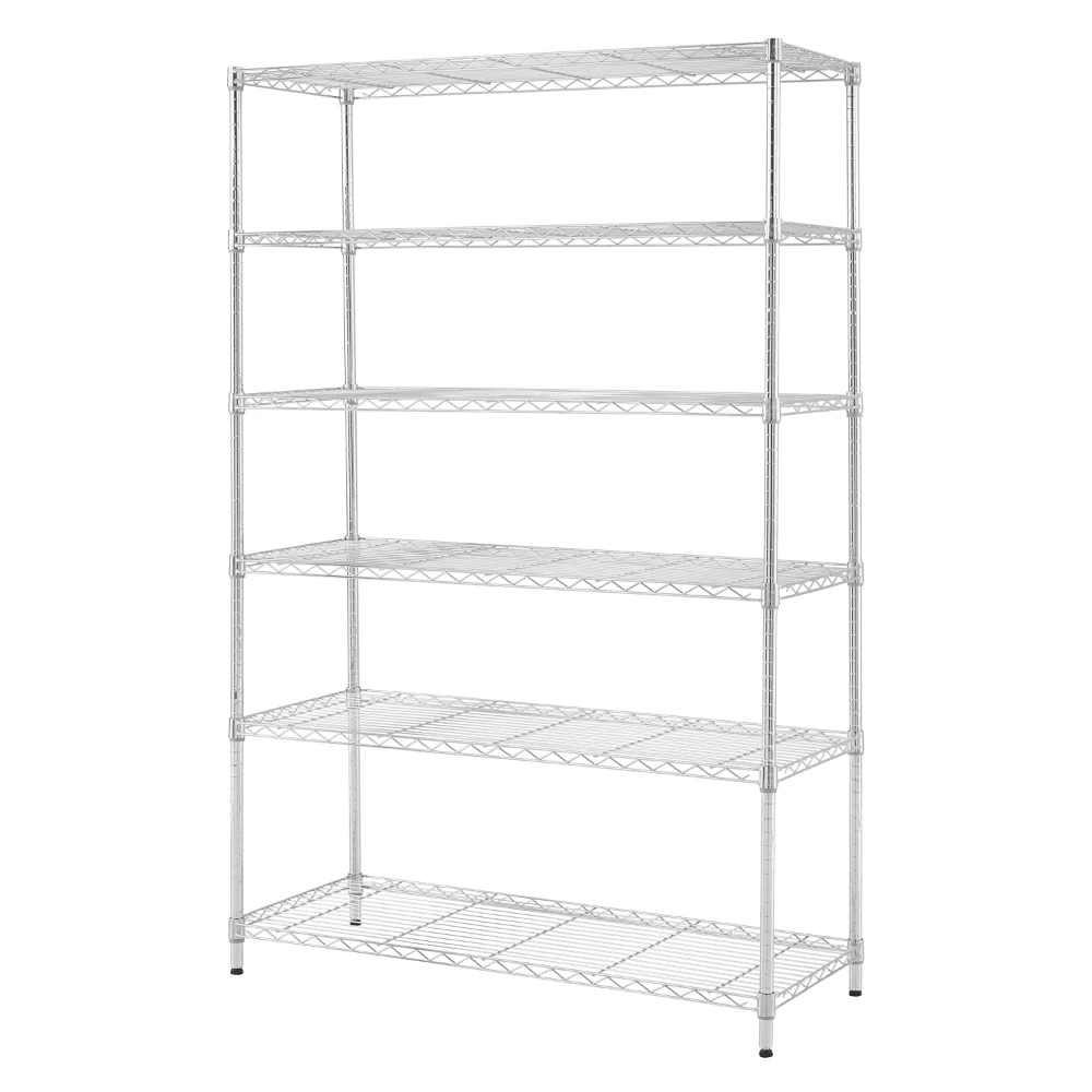 

Полка хромированная 6-уровневая, 18 х47,7 х72 дюйма, 2100 фунтов