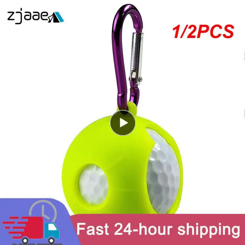 

1/2PCS Golf Ball Silicone Sleeve Protective Cover Bag Holder Golf Training Sports Accessories Golf Supplies Ball Double Case