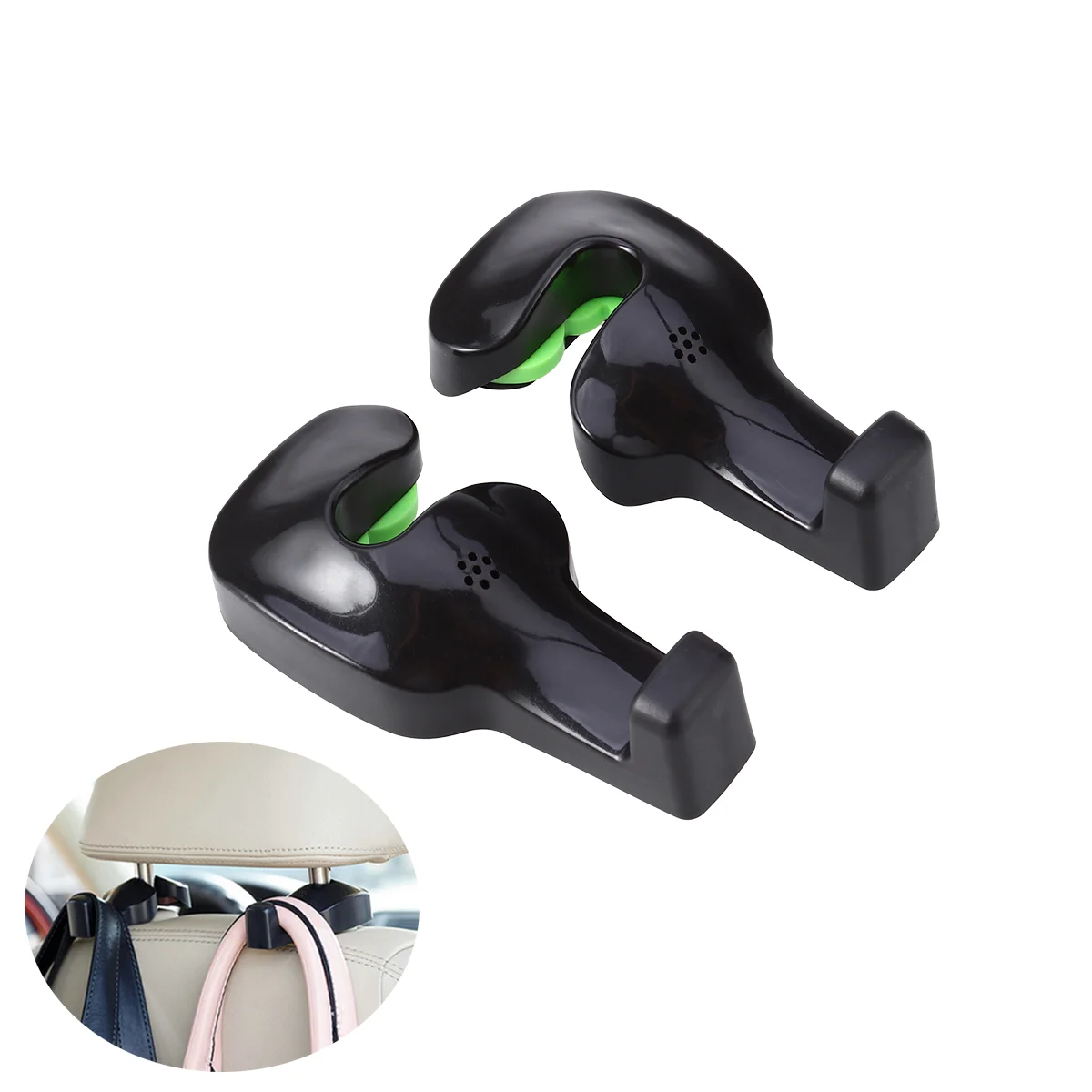 

2pcs Back Headrest Hooks Hanger Holder for Car Vehicle