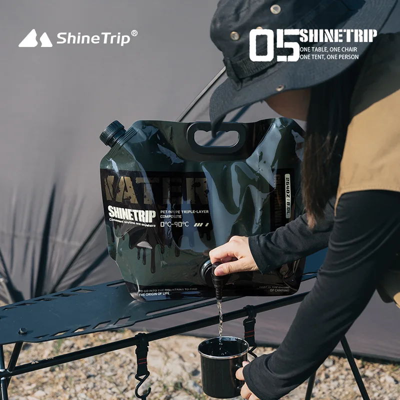 Портативное Складное Ведро Для Воды Shine Trip 8 Л Большая Емкость Пищевая Сумка