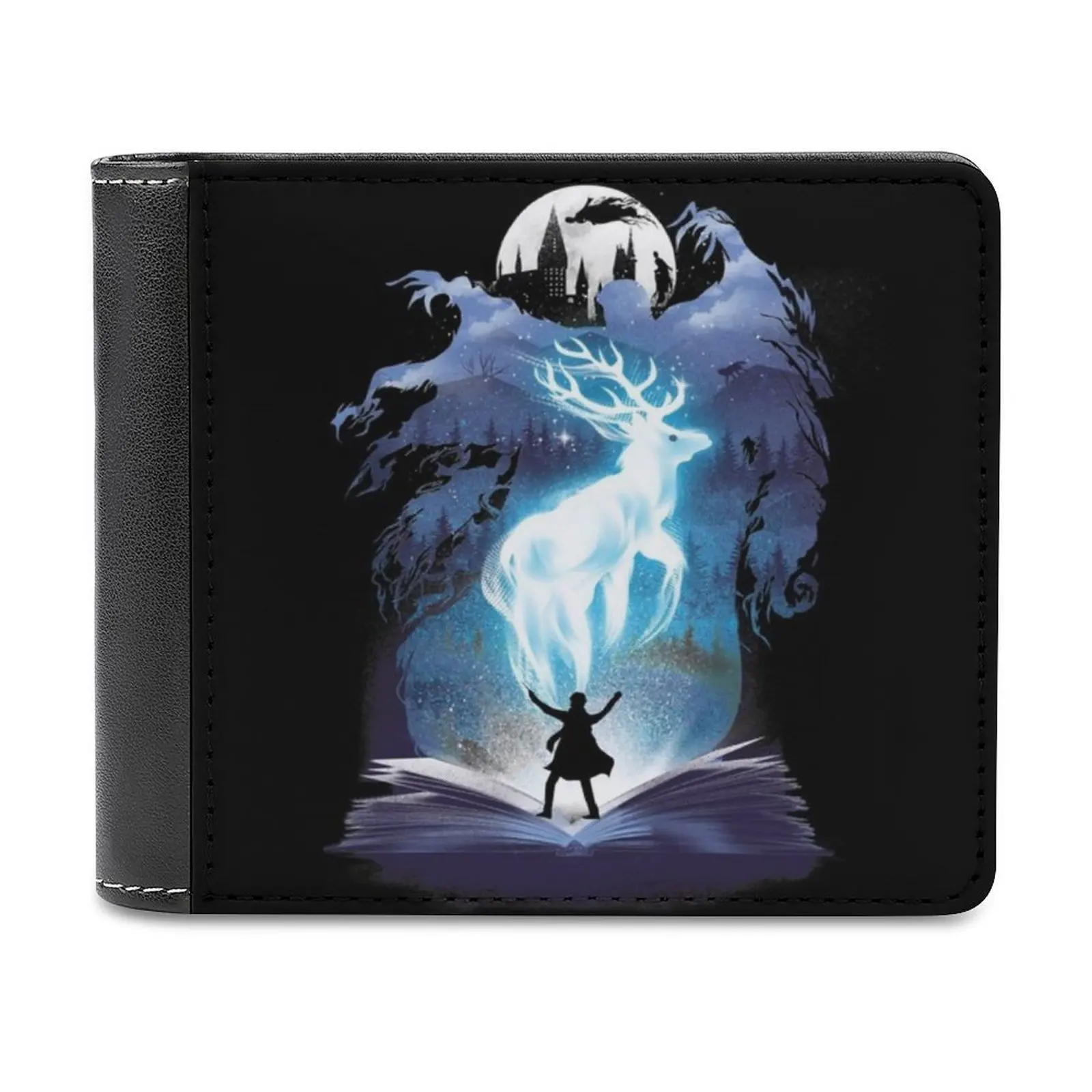 

The 3Rd Book Of Magic Leather Wallet Men's Wallet Purse Money Clips Books Book Bookworm Reading Read Literature Movies Magic