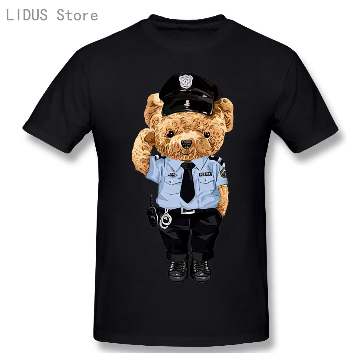 

Cartoon Police Teddy Bear T shirt Harajuku T-shirt Graphics Tshirt Brands Tee Top