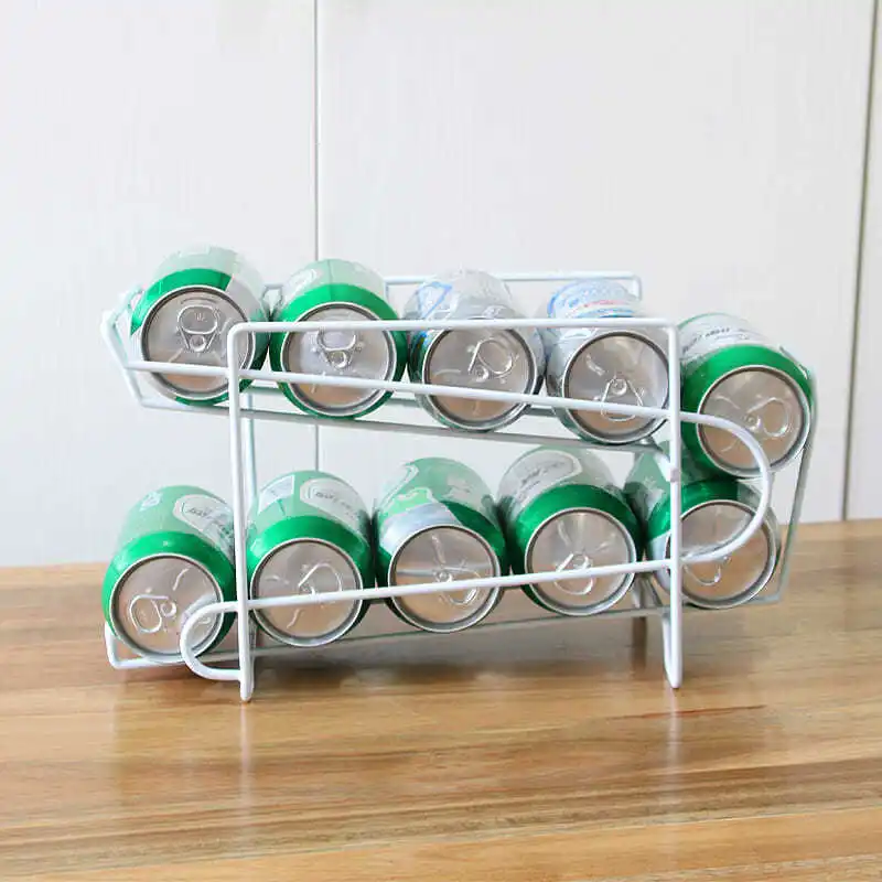

Beverage Organizer Automatic Rolling Refrigerator Beverage Storage Rack Wine Cola Organizing Rack Kitchen Organizer and Storage