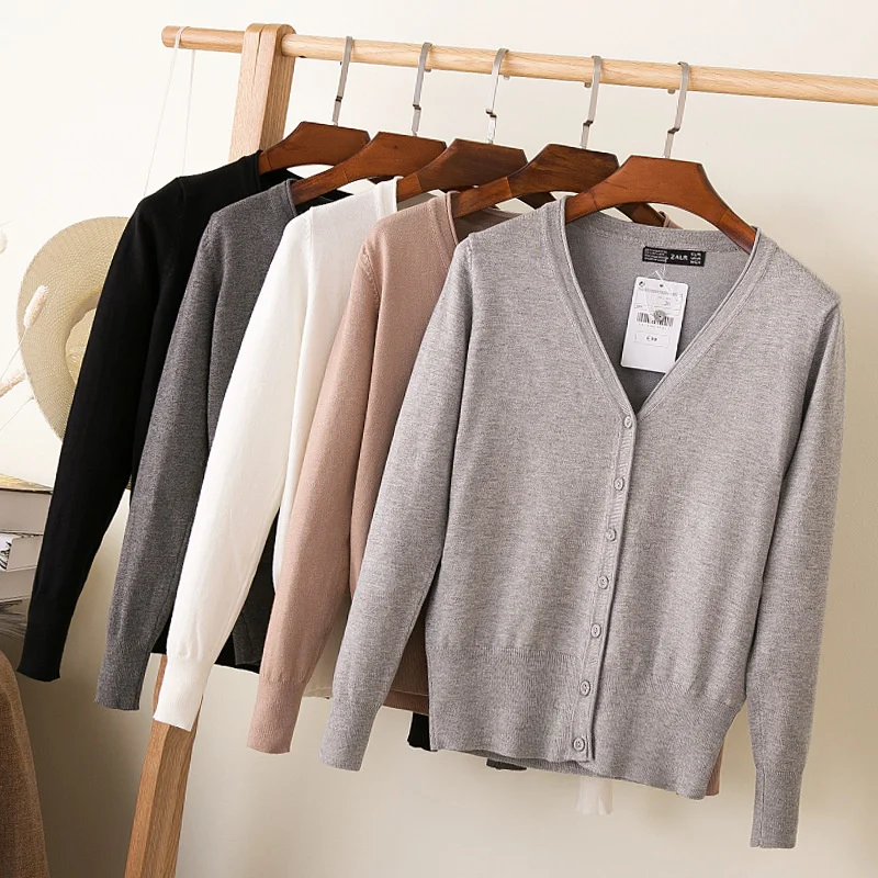 

New delivery sweater candy women Knit Top Fashion Female Cardigan thin spring autumn long sleeved jacket clothes S-2XL