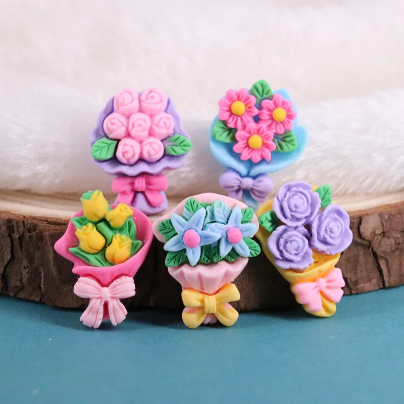 

20 -100Pcs Cartoon A Bunch of Flowers Series Resin Accessories Diy Cream Glue Phone Case Material Toy Shoes Bag Accessories