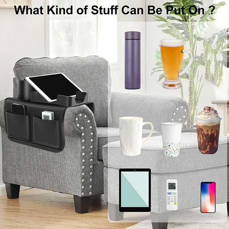 

Боковая Сумка для стула, подлокотник, многоцветная Большая вместительная карманная сумка для хранения, прочные сумки для хранения