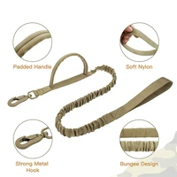 military tactical dog leash elastic durable nylon control handle german shepard for medium large dog walking training supplie
