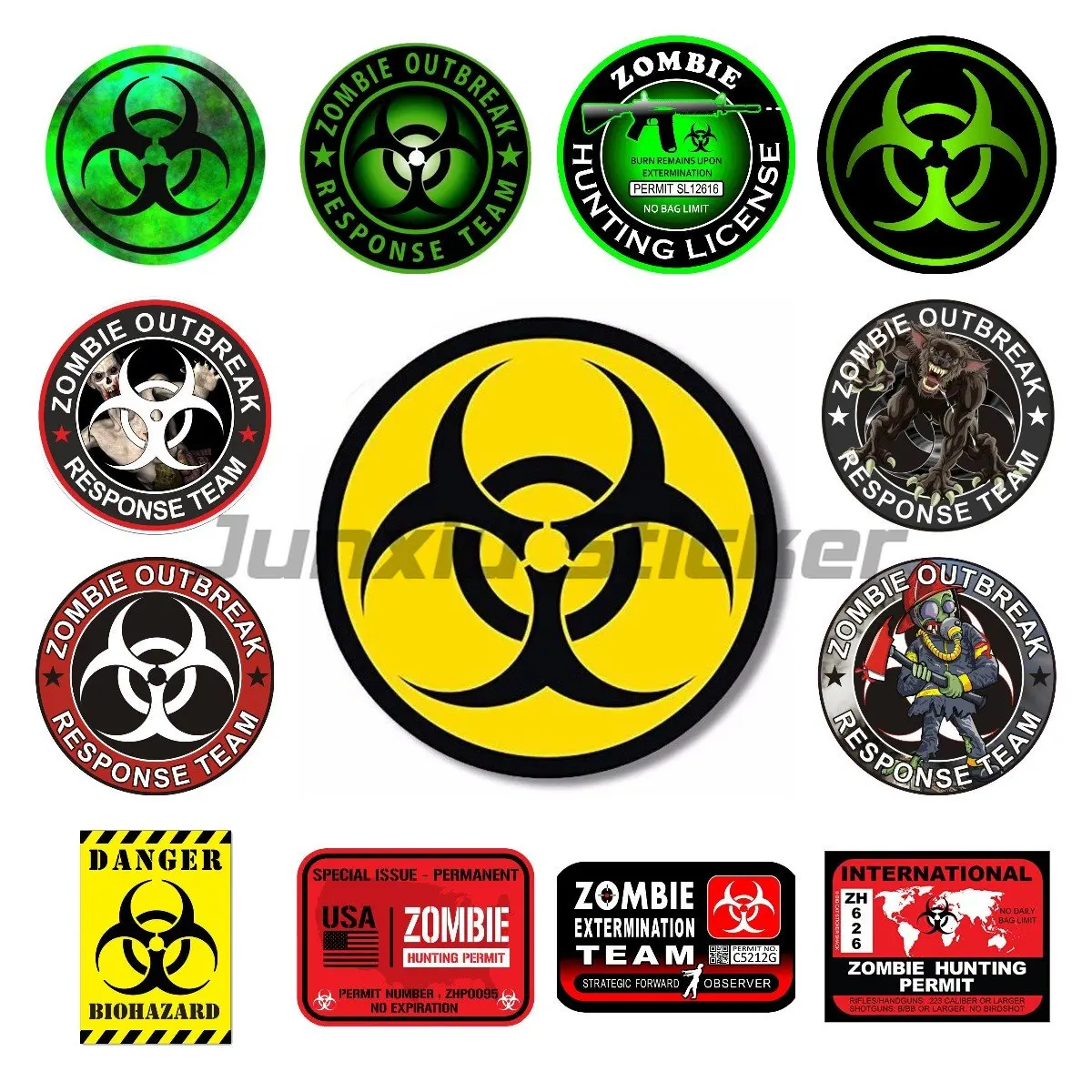 

Классическая Светоотражающая Автомобильная наклейка команды реагирующей на вспышку зомби