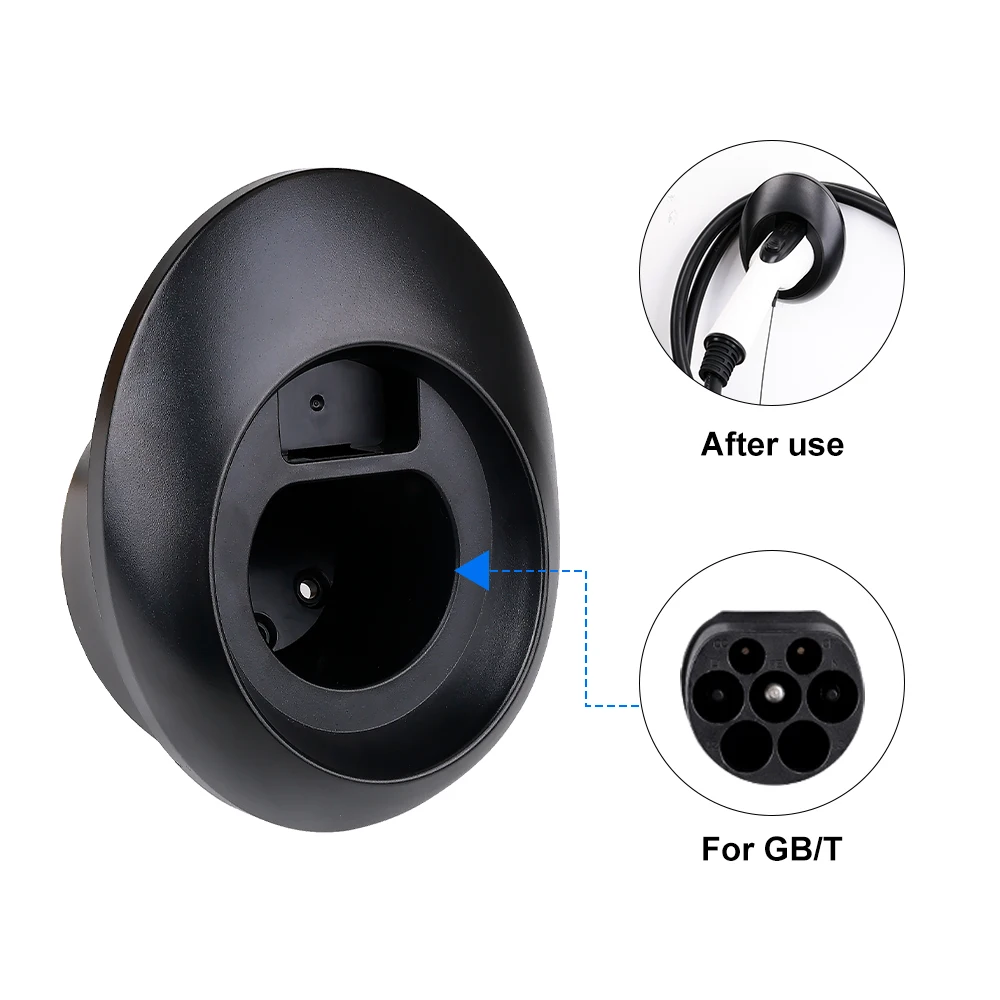 

Держатель вилки зарядного устройства ADPOW EV для электромобиля Тип 2/Тип 1, подставка для вилки зарядного кабеля, дополнительная защита, настенный настенный ящик