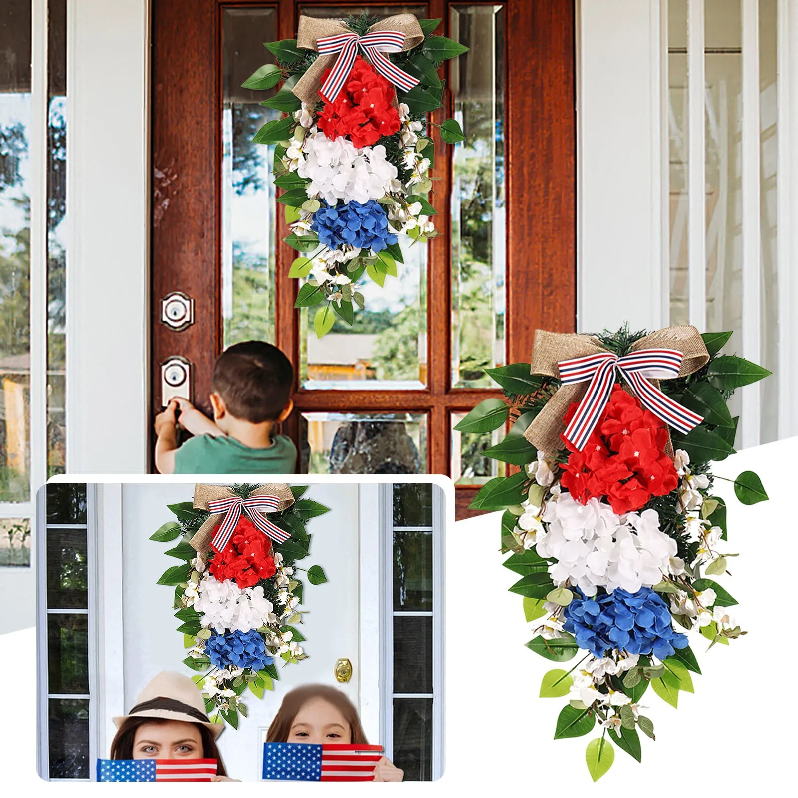 

Висячее украшение, венок независимой двери, венок для крыльца, уличный венок для дня рождения, домашние знаки для украшения дома