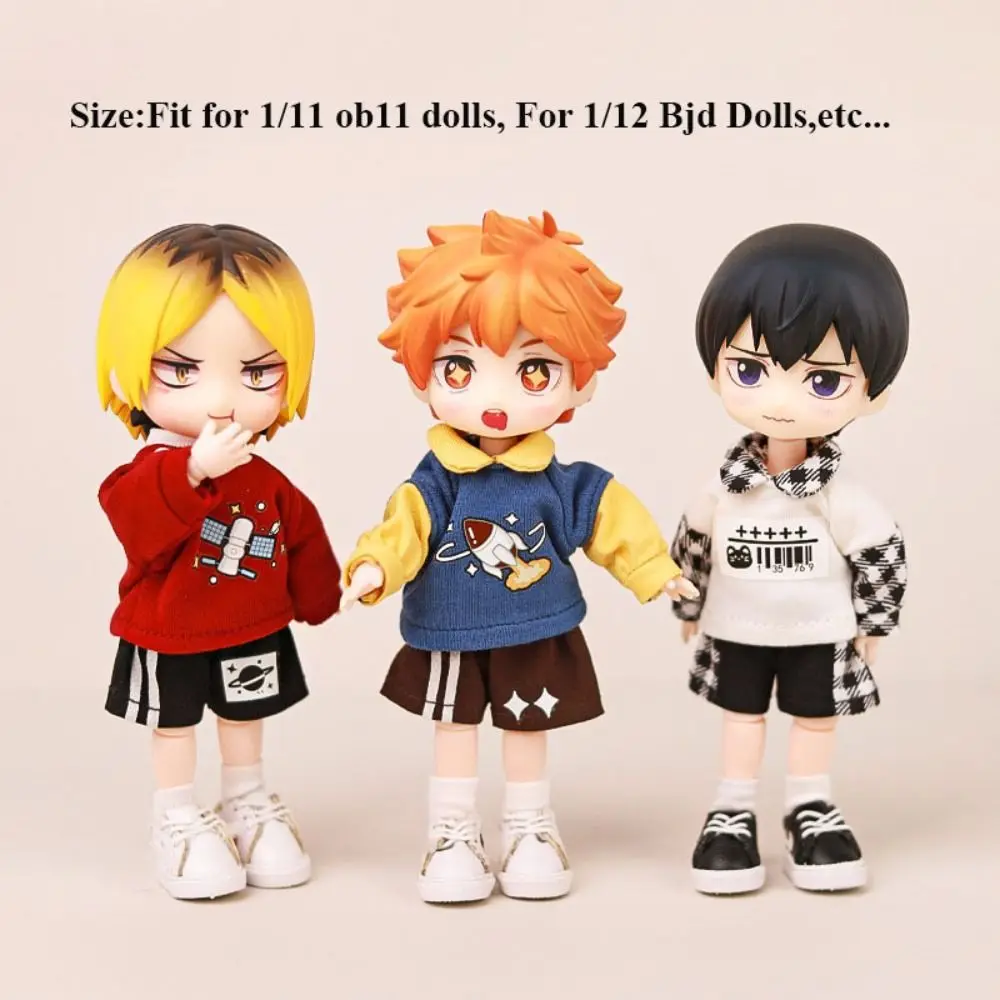 Одежда Толстовки Брюки для кукол OB11 1/12 Bjd/GSC Повседневные штаны DIY Obitsu 11 одежда