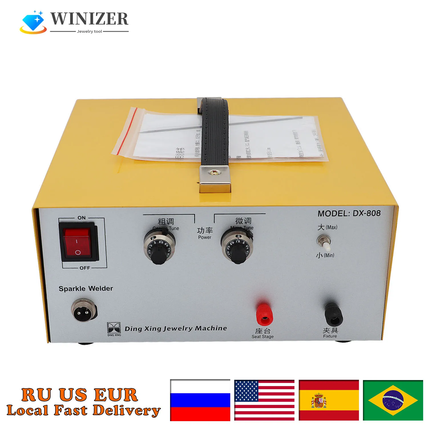 800W 0.5-80A Electric Sparking Pulse Arc Welding Machine Jewelry Tool Jewelry Spot Welder with Foot Pedal for Gold,Silver