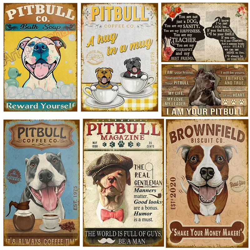 Жестяной знак в стиле ретро для ванной комнаты забавный жестяной мыла питбуля