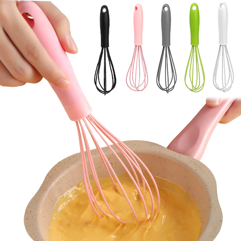 

Manual Egg Beater Stainless Steel Silicone Balloon Whisk Cream Mixer Egg Stirring Milk Frother Kitchen Utensil Bakeing Egg Tools