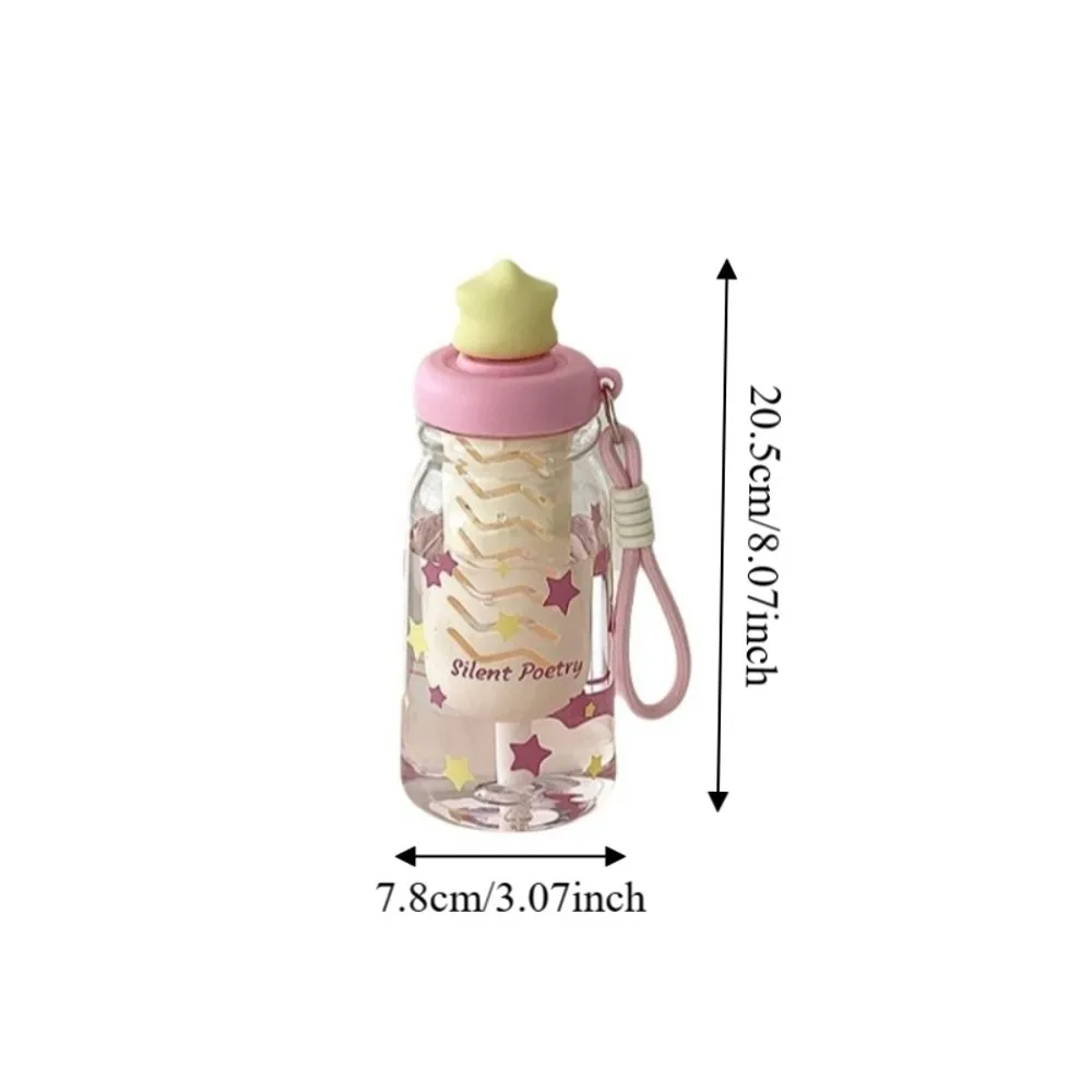 Бутылка для воды без BPA, портативная, с соломинкой, большой емкости, с ручкой-ремешком, в форме звезды, герметичная, термостойкая (art.: 3920db447d103) - 3920db447d103