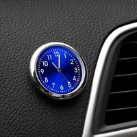 car clock luminous mini automobiles internal stick on digital watch mechanics quartz clocks auto ornament 40mm 43mm