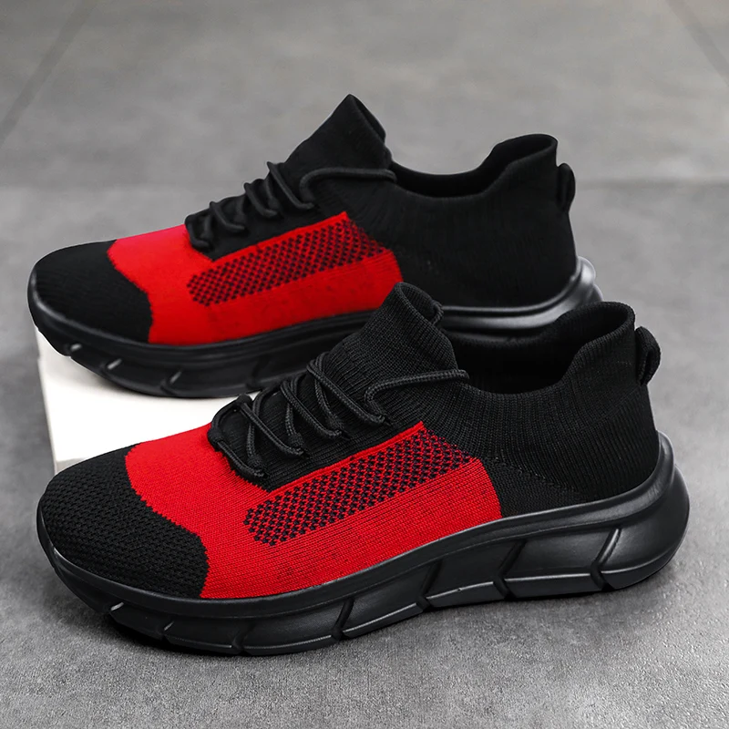 2023 Men Running Shoes Breathable Male Tennis Shoes Non-Slip Sports Men's Sneakers Flexible Outdoor Walking Flats Casual Summer