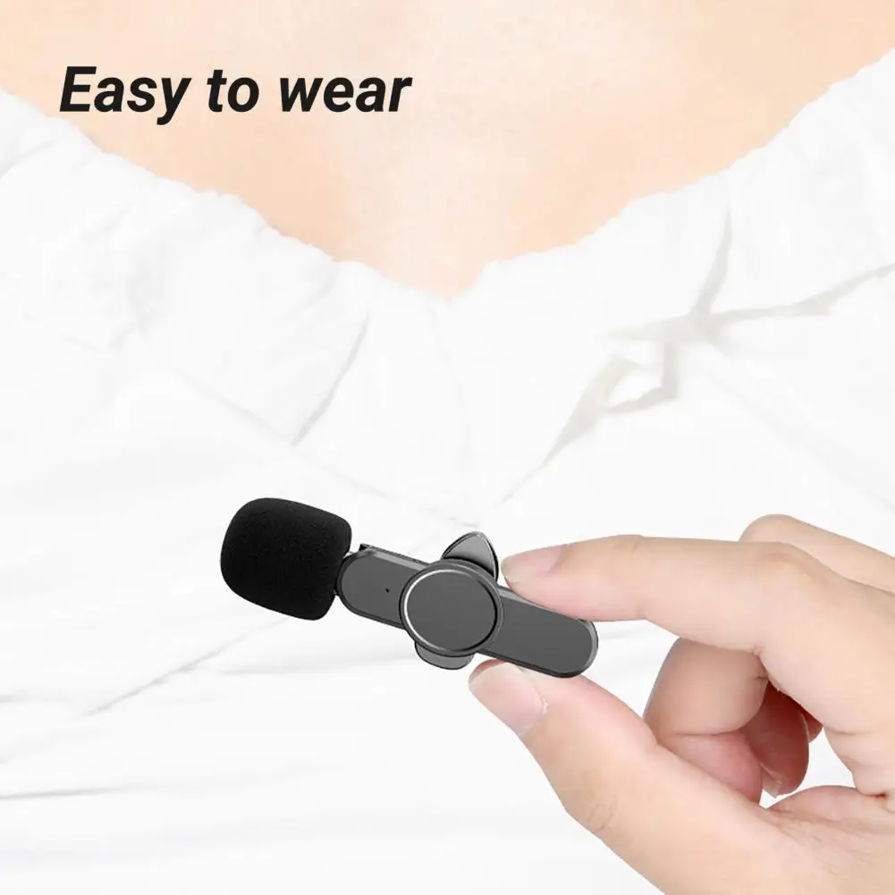 

Noise Reduction 20m Transmission Range 2.4GHz Lavalier Microphone for Interview