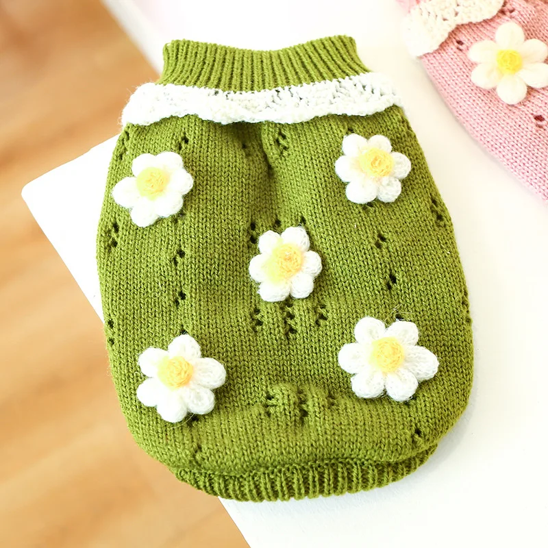 

Manufacturers for new autumn and winter warm and comfortable dog sweater clothes pet cat clothing flowers sweater
