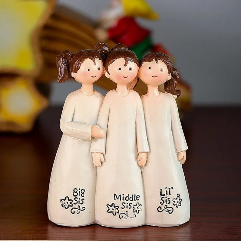 

Creative Home Living Room Resin Handicraft Ornaments Three Girls Desktop Sculpture Friends Gifts Commemorate Friendship