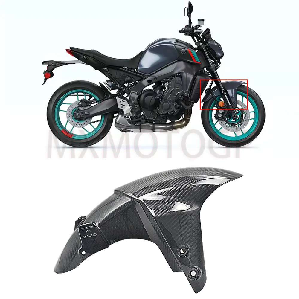 

For Yamaha MT 09 MT09 Motorcycle Modified 3K Carbon Fiber Front Fender Splash Mud Dust Guard Mudguard 2020+