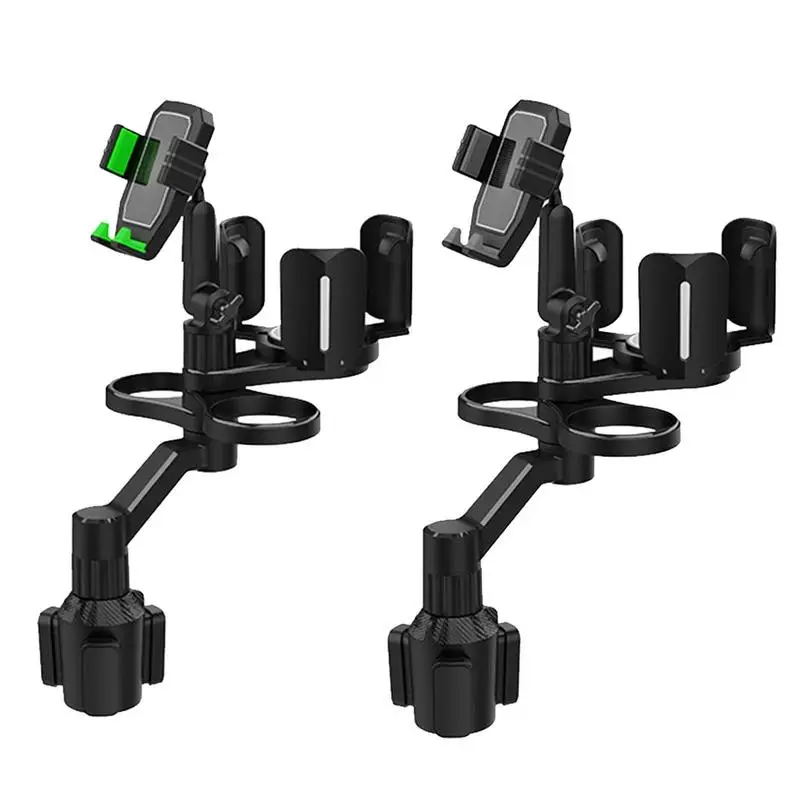 

4 in 1 Detachable Car Food Table Tray with Dual Cup Holder 360 Swivel Road Trip Car Accessories Coffee Phone Holder