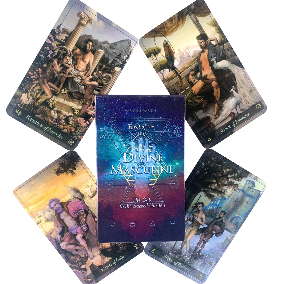 

The Divine Masculine Tarot Deck Leisure Party Table Game High Quality Fortune-telling Prophecy Oracle Cards With PDF Guidebook